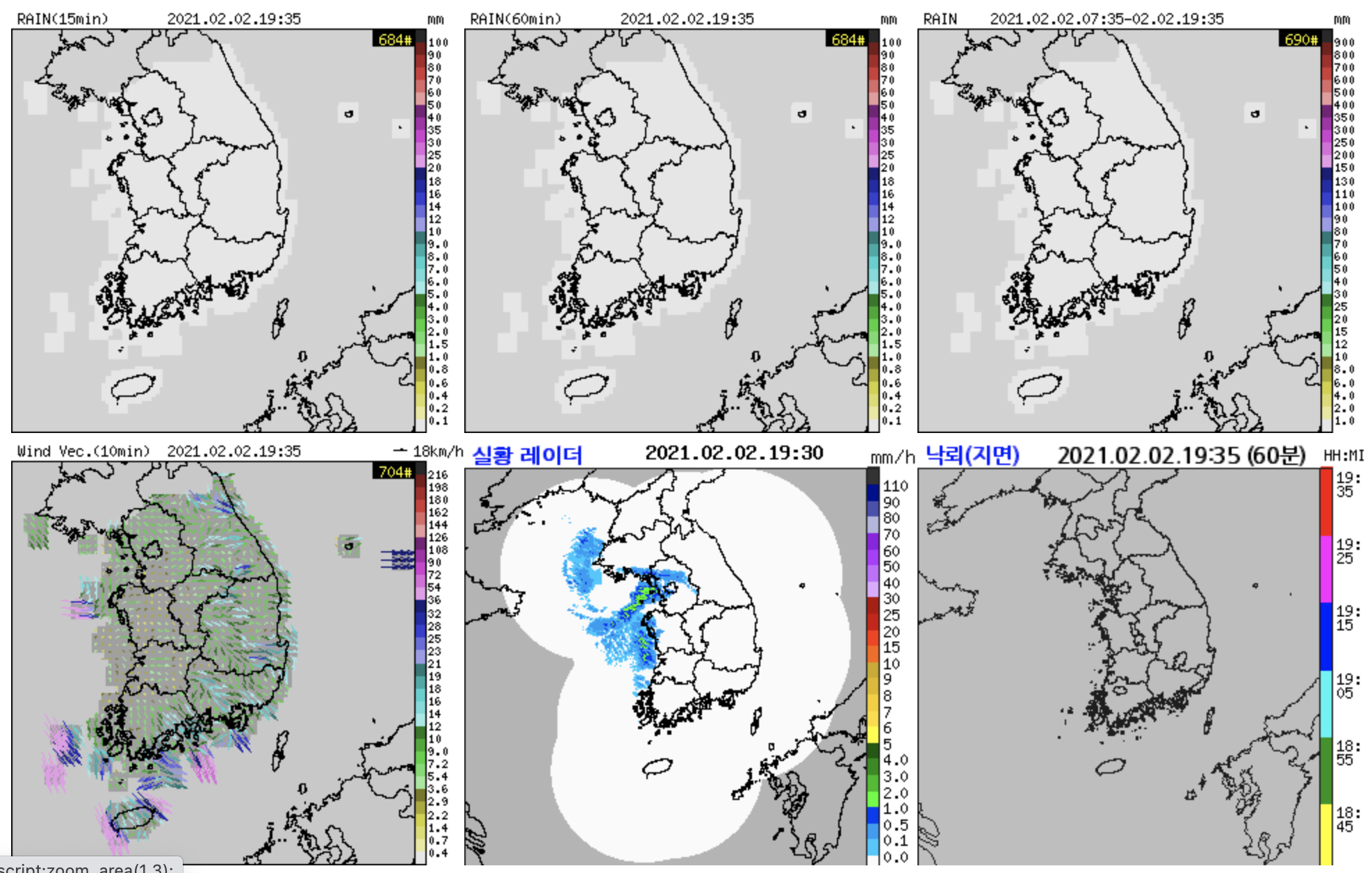 실황감시(6화면) 열기